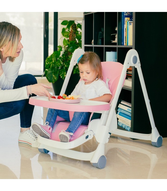 Trona Plegable Rosa Comfort Eat de Interbaby